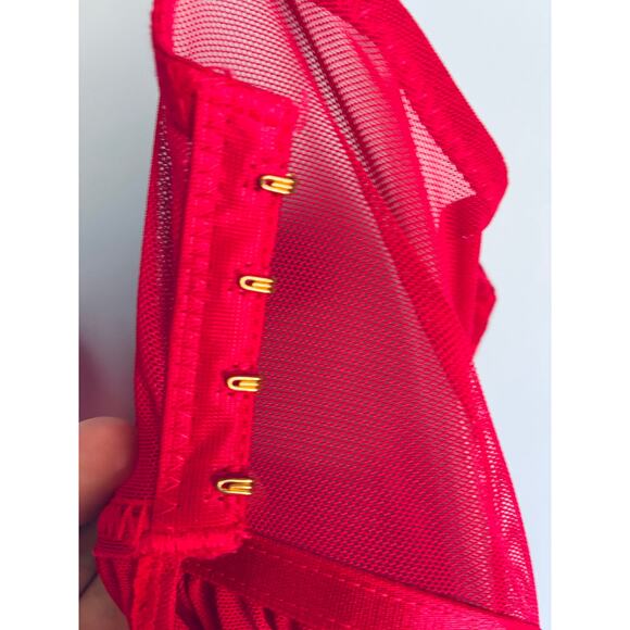 Red Babydoll Longline Daisy Fuentes Medium Push Up Sexy - Picture 5 of 8